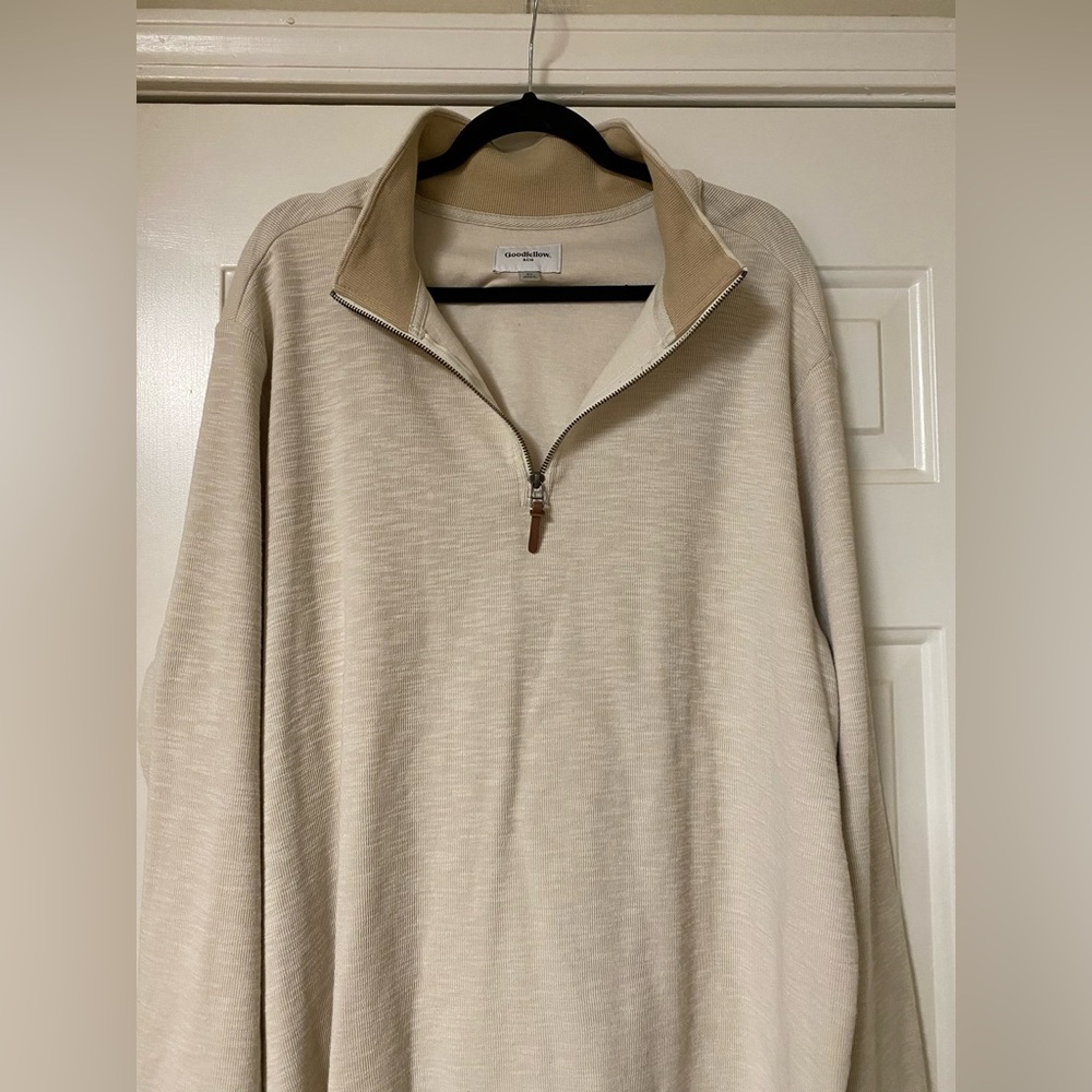Men's Goodfellow & Co. Beige Quarter-Zip Lightweight Sweater NWOT